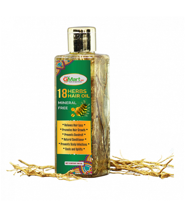 Mineral Free 18 Herbs Hair Oil With Roots [200ML]